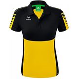 Erima dames Six Wings Sport polo (1112220), geel/zwart, 44
