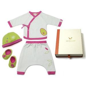 Pandi Panda Baby Meisjes Outfit Roze Fuchsia Roze 6 tot 12 Maanden