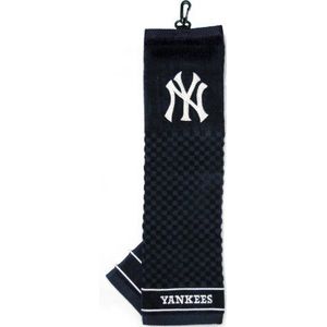 Team Golf MLB New York Yankees geborduurde golfhanddoek, geruit schrobber-ontwerp, geborduurd logo