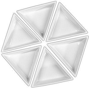 Holst porselein TRI 027 FA1 buffetwiel triangelset 6-delig, wit, 27,5 x 24,5 x 6 cm