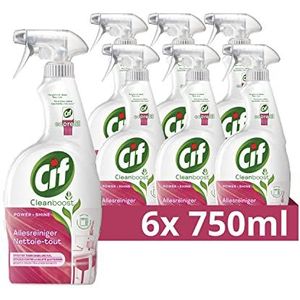 Cif CleanBoost Allesreiniger Spray, veelzijdig, krachtig en effectief tegen vuil - 6 x 750 ml - Voordeelverpakking