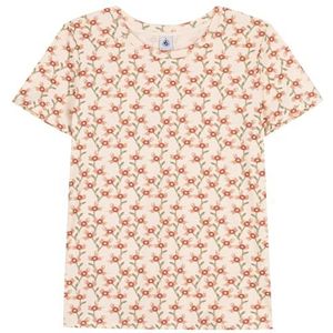 Petit Bateau T-shirt met korte mouwen voor dames, Wit Avalanche/Multico, XS