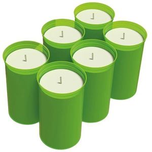 Bio Green 6-delige set ecologische kaarsen van biomassa voor vorstbewaker ""Firefly"" | ca. 42 uur brandtijd per kaars | duurzaam | CO²-neutraal
