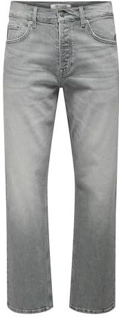 Onsedge - EDGE - Mid Waist Straight Fit Jeans - Mid Wash
