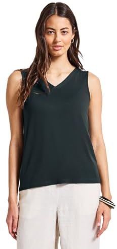 Street One Dames V-hals top, groen (pijnboom), 34