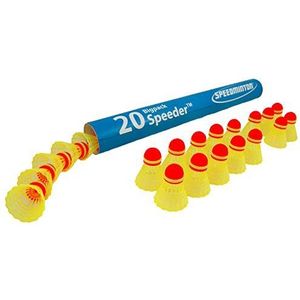 Speedminton Speeder Big Tube Match, 20 stuks, voor volwassenen, uniseks, geel, maat 40