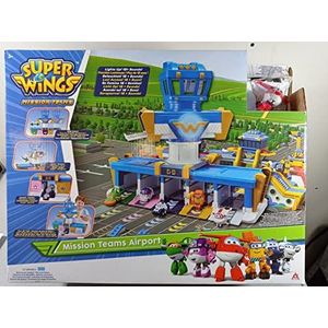 Super Wings Adventure Missions Team Airport Adventure playset met jetfiguur, licht- en geluidseffecten, speelgoed voor kinderen vanaf 3 jaar, Multi Colour