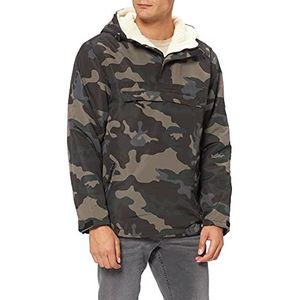 Brandit Lumberjacket Hooded, klassieke houthakkersjas met capuchon, maat S tot 5XL, camouflage (dark camo), 4XL