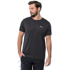 Jack Wolfskin Heren Jwp T M T-shirt met korte mouwen, zwart, L, Zwart, L