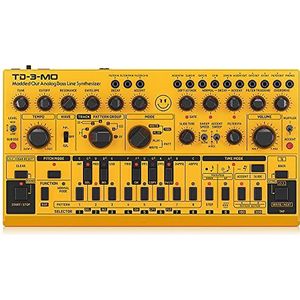 Behringer TD-3-MO-AM Desktop Synthesizer – “Modded Out” Analog Bass Line Synthesizer (Amber Color) – for Synthesizer Musicians