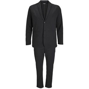 JACK&JONES PLUS Heren JPRBLABECK Suit PLS pak, zwart, 5XL, zwart, 5XL