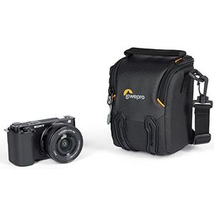 Lowepro Adventura SH 115 III, cameratas met verstelbare/verwijderbare schouderriem, spiegelloze camerarugzak, compatibel met Sony Alpha 6000-serie, zwart