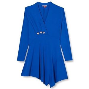 Joe Browns Dames knoopdetail V-hals lange mouw tuniek top, blauw, 12, Kobalt, 38