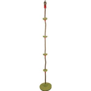 small foot 11878 2-in-1, Combinatie van een schijf Swing en Klimtouw, voor kinderen vanaf 3 jaar speelgoed, groen, lengte: ca. 190 cm, Ø ca. 30 cm