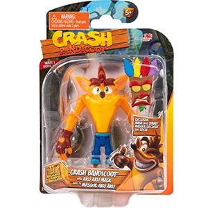 Crash Bandicoot 11cm masker HE12294 | Verzamelbaar retro gamingfiguur voor kinderen met accessoire