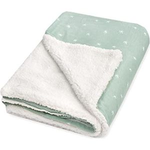 Julius Zöllner Winterdeken van Katoenen Jersey en Gezellige Pluche Stof - Afmetingen: 70 x 100 cm - Gemaakt in Duitsland - Oeko-Tex Standard 100 Gecertificeerd - Sterrenpatroon