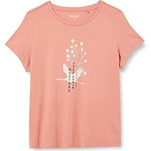 MUSTANG Dames Style Alina C Print T-Shirt, Desert Sand 7261, XS