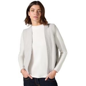 Cecil Open verengaren-vest voor dames, Soft Silver Melange, XXL