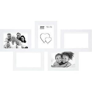 Deknudt Frames S65SY1 meervoudige fotolijst, hout, 5 x (10 x 15 cm), wit