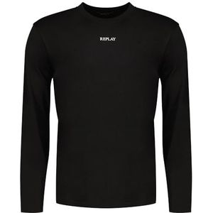 Replay Herenshirt met lange mouwen, 098 Black, M