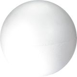 Rayher 3306100 piepschuim bal, wit, deelbaar, 2 halve schalen, 30 cm ø, om te knutselen, beplakken, decoreren en beschilderen