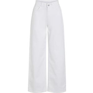Vila Dames Viemma Hw Wide Jeans Nus/Pb, wit, denim, 40W / 30L