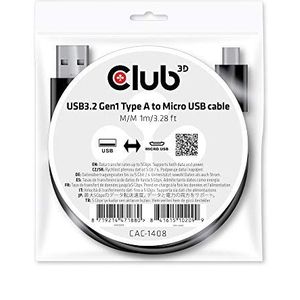 USB 3.2 Gen1 Type-A naar Micro USB-kabel St./St. 1m