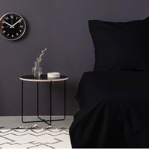Nuit Des Rêves Luxe Black Satijnen Quilt Cover Set, 135 x 200 cm | 100% Katoen, 210 Draad Count, Inclusief 80 x 80 cm Kussensloop | Machine Wasbaar op 30 °C