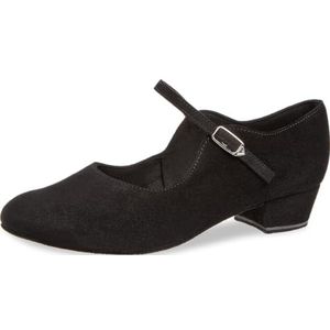 Diamant - 050-029-001 - Dansschoenen - Zwart - Microfibre - Talon blok 2,8 cm