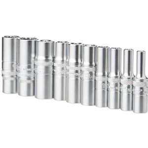 Draper 50048 1/4-inch metrisch multi-drive diepe Socket 10-delige set