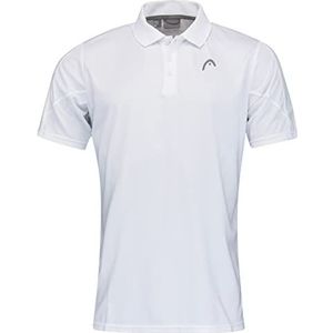 Head Club 22 Tech poloshirt voor heren, blouses en T-shirt, wit, maat L