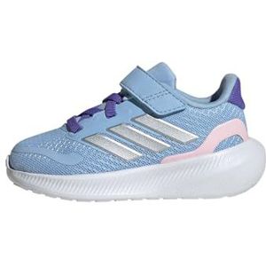 adidas Runfalcon 5 kinderschoenen, uniseks, blauw/zilver/roze (Glow Blue Silver Met Clear Pink), 27 EU