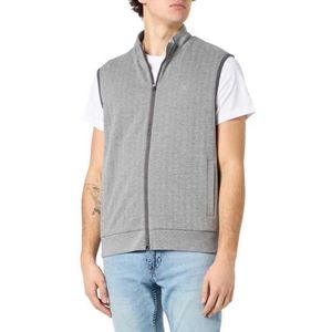 Hackett London Hbone Jcq Gilet Fz Sweatshirt voor heren, Grijs (Marl Grey), S