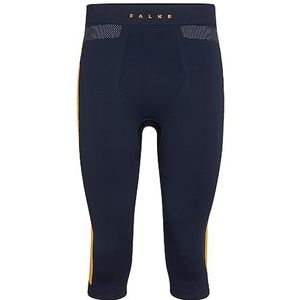 FALKE Heren Broek van onderlaag Maximum Warm Trend 3/4 M TI Functioneel material Sneldrogend 1 Stuk, Blauw (Space Blue 6116), S