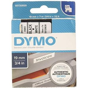 Dymo Standaard tape 2000/5500, 19 mm x 7 m, S0720830 - zwart op wit
