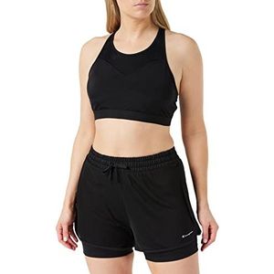 Champion Athletic C-Tech Quick Dry Layered Shorts voor dames, Zwart, M