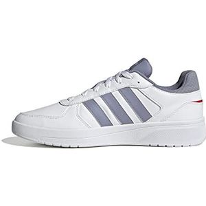 adidas Heren Courtbeat Court Lifestyle Schoenen Sneaker, Wolk Wit Zilver Violet Beter Scarlet, 42 2/3 EU