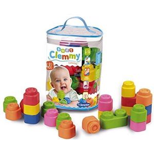 Clementoni Baby - Clemmy, 48 Kleurrijke Blokken, blokken voor kinderen, constructiespeelgoed voor peuters, 6-36 maanden, 17134, Meerkleurig