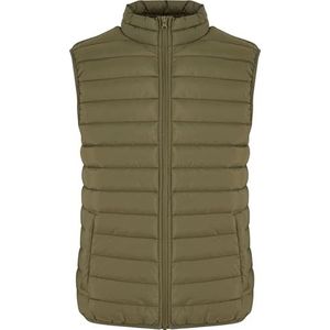 Urban Classics Herenvest Basic Light Weigh Vest, licht vest voor mannen, opstaande kraag, regular fit, maten S-5XL, Darkolive, L