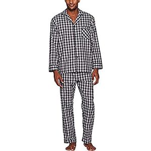 Hanes Geweven effen geweven pyjamaset voor heren, grijs, 5XL