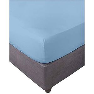 Miracle Home. Hoeslaken 100% geborstelde microvezel, elastisch, anti-pilling. 150X200. Bed 150. Hemelsblauw