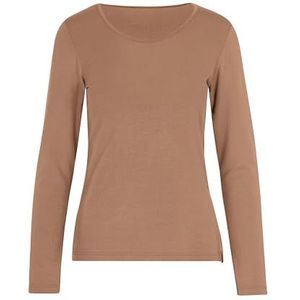 Basic - Longsleeve - Hazelnoot - 94% Viscose, 6% Elastaan