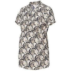 ESPRIT Maternity Dames Blouse Nursing Short Sleeve Allover Print Blouse, Gunmetal-15, 38