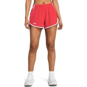 Under Armour Fly by Shorts voor dames, (713) Racer Rood/Wit/Reflecterend, XXL