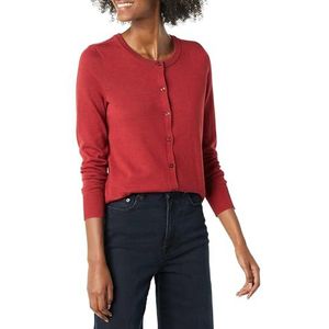 Amazon Essentials Women's Lichtgewicht vest met ronde hals (verkrijgbaar in grote maten), Donkerrood, M