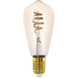 EGLO connect.z Smart-Home Ledlamp E27, ST64, Matter, ZigBee, app en spraakbesturing Alexa, dimbaar, warmwit-koudwit, 806 lumen, 7 watt, vintage gloeilamp amber