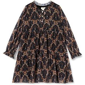 Noa Noa miniature Girl's Mini Girl SippyNNM Dress, Print Black/Brown, 152/12Y