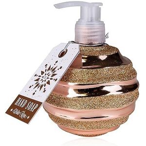Accentra handzeep SEASON'S GREETINGS in pompdispenser met glitter, 320ml handzeep in pompdispenser, vloeibare zeep, geur: Winter Rose