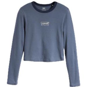 Levi's Graphic LS Ringer Mini Blues, Chrome Outline Bw Vi, L