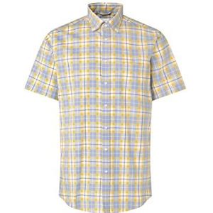 Seidensticker Men's Regular Fit Shirt met korte mouwen, geel, 38, geel, 38